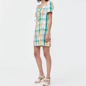 English Factory Farrow Helen Pastel Plaid Dress